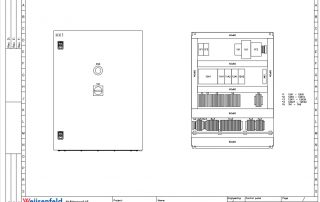 Technische tekening kastindeling